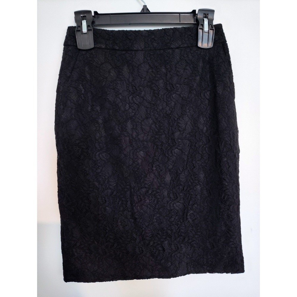 The Kooples Black Floral Lace Pencil Skirt FJ1309 USA BLA01 Size 36
